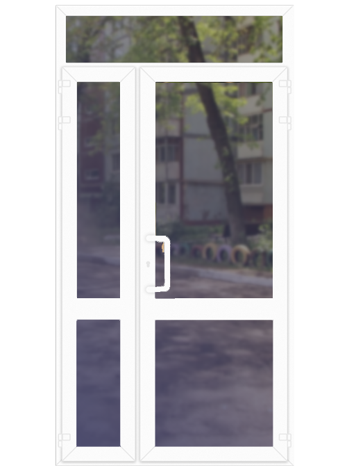 двери пвх входные со стеклом с коробкой